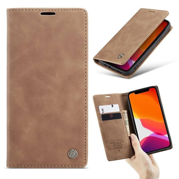 CaseMe iPhone 12 Pro Max Vintage Etui - Brun