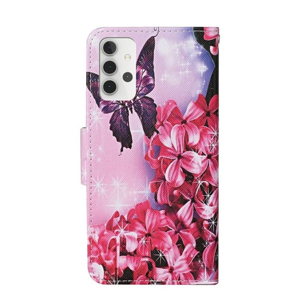 Wonderland Samsung Galaxy A32 Flippetui - Blomst og Sommerfugl