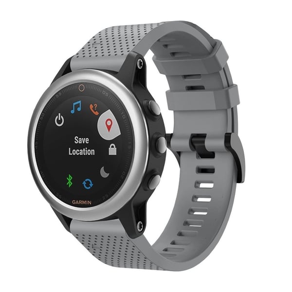 Stilig silikonklokkearmbånd for Garmin Fenix 5S - Grå