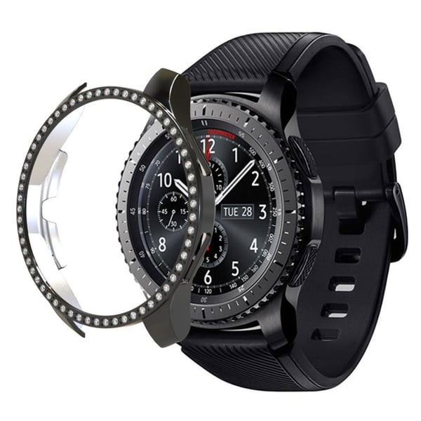 Samsung Galaxy Watch (46mm) Rhinestone Dekor Ramme - Svart Samsung Galaxy Watch (46mm) Rhinestone Dekor Ramme - Svart
