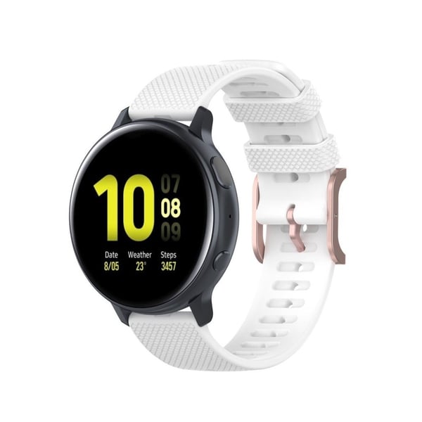 Silikonklokkebånd for Samsung Galaxy Watch 3 (41mm) / Active - Hvit