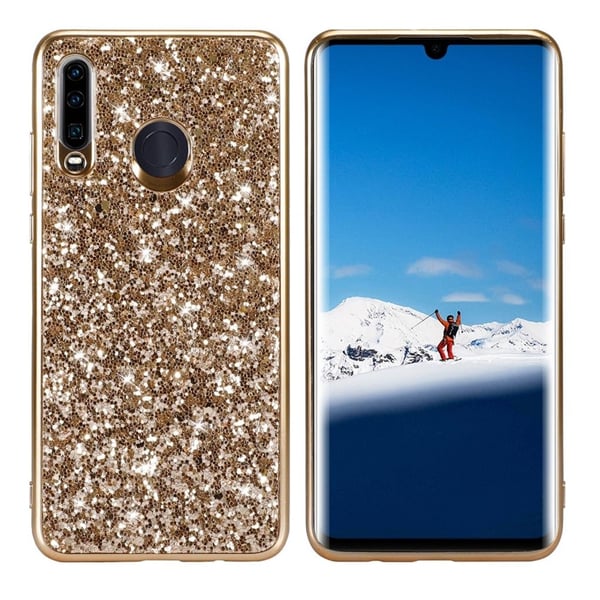 Glitter Huawei P30 Lite cover - Guld