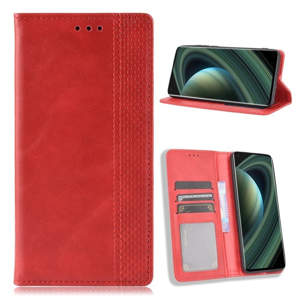 Bofink Vintage Xiaomi Mi 10 Ultra Lær Etui - Rød