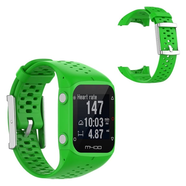 Polar M400 komfortabelt silikonarmbånd - Grønn