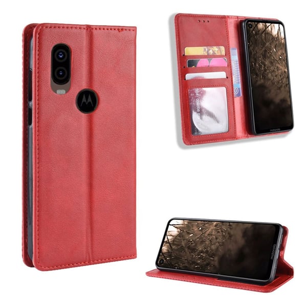 Bofink Vintage Motorola One Vision kotelot - Punainen