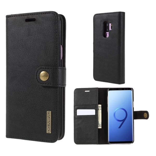 DG.MING Samsung Galaxy S9 Plus 2-in-1 Wallet etui - Svart