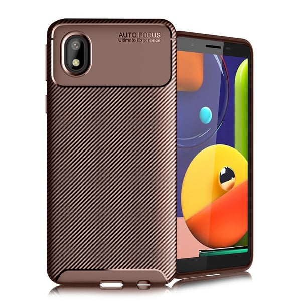 Carbon Shield Samsung Galaxy A01 Core Etui - Brun