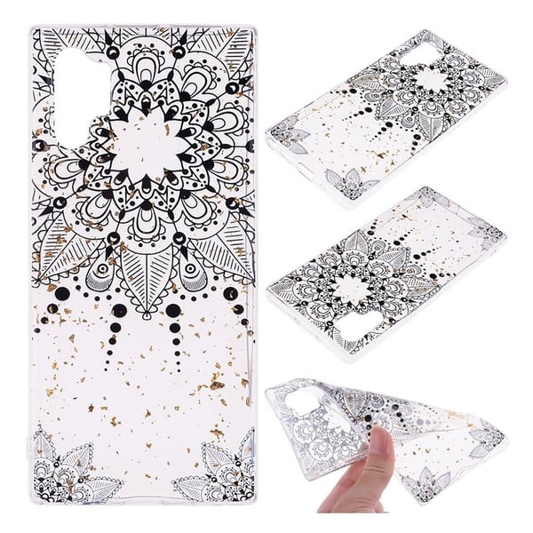 Deco Samsung Galaxy Note 10 Pro kuoret - Musta Kukka