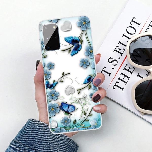 Deco Samsung Galaxy A31 Etui - Blå Blomst og Kaktus