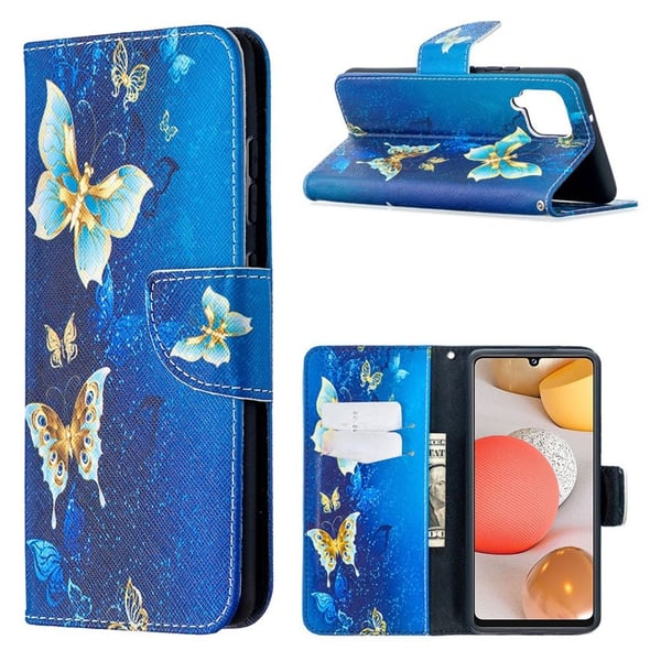 Wonderland Samsung Galaxy A42 5g Flip Etui - Metal Sommerfugle
