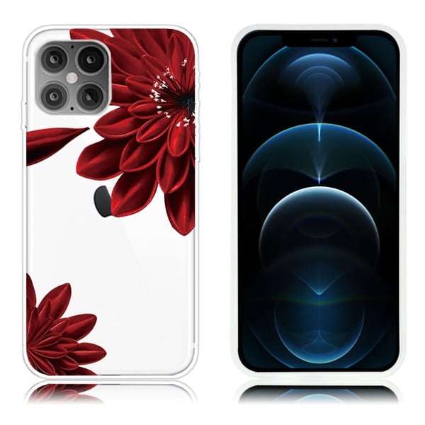 Deco iPhone 12 Pro Max Etui - Rød Blomst