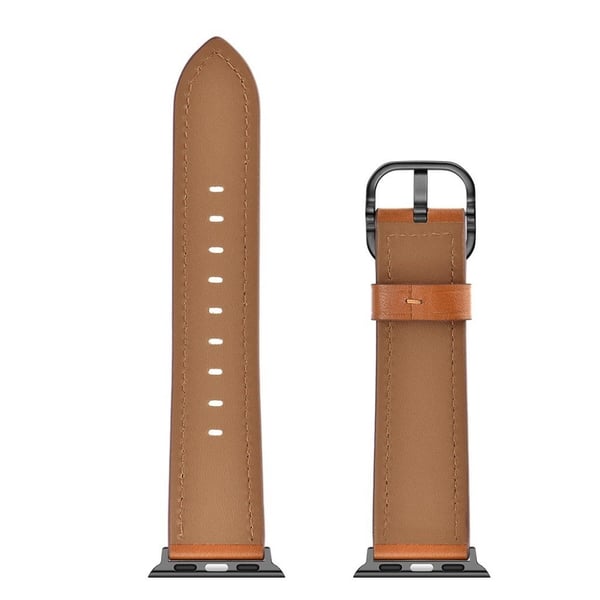 Apple Watch Series 6 / 5 40mm ægte læder rem - orange rød