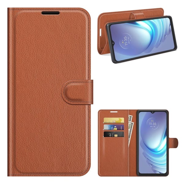 Classic Motorola Moto G50 Flip Etui - Brun