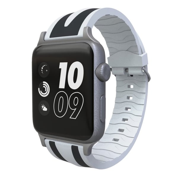 Apple Watch Series 4 40mm silikonikellonauha - Harmaa / Musta