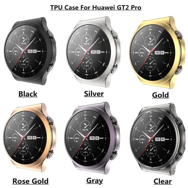 Huawei Watch GT 2 Pro glasert ramme - Svart