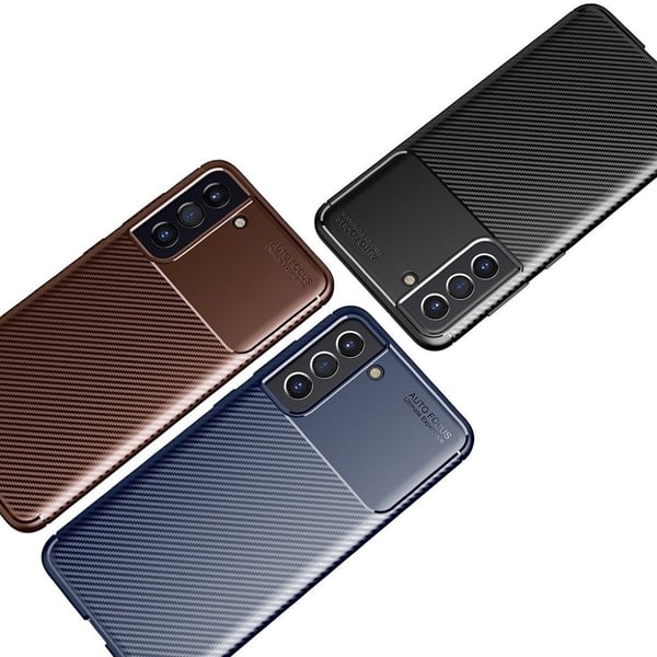 Carbon Shield Samsung Galaxy S21 FE Etui - Blå
