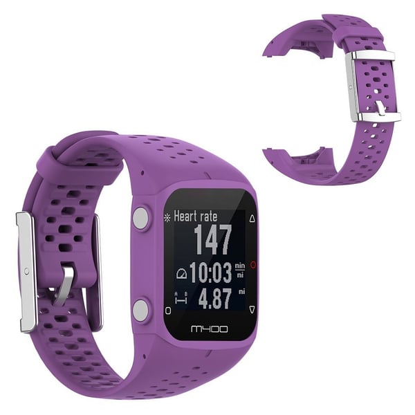 Polar M400 komfortabel silikone rem - lilla