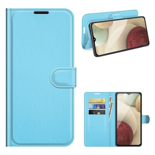 Classic Samsung Galaxy A22 4G flip etui - Blå