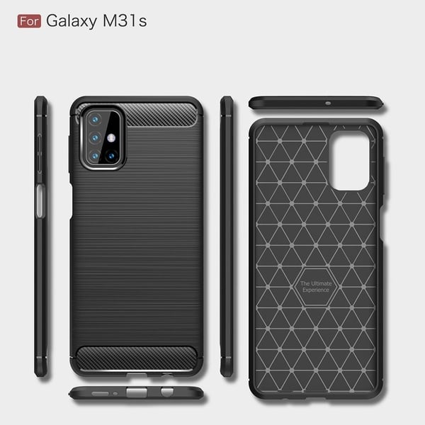 Carbon Flex Etui Samsung Galaxy M31s - Svart