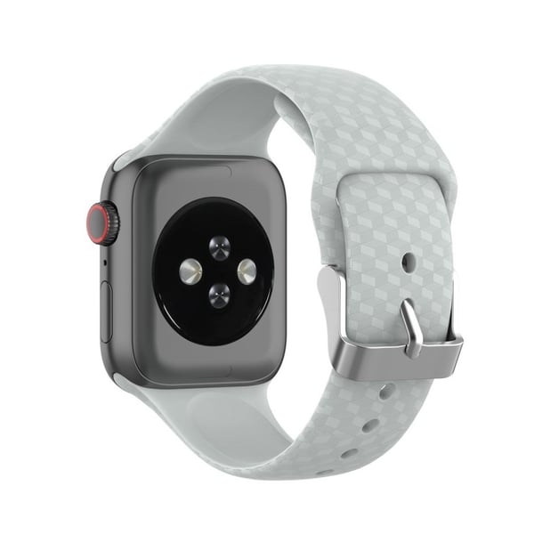 Apple Watch Series 5 40mm 3D Rhinsten silikone Urrem - Grå