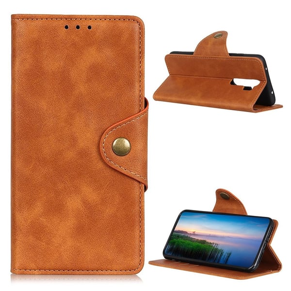 Alpha läder Xiaomi Redmi 9 fodral - Brun Alpha läder Xiaomi Redmi 9 fodral - Brun