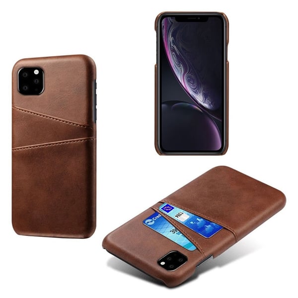 Dual Card iPhone 11 Pro Max deksel - Brun