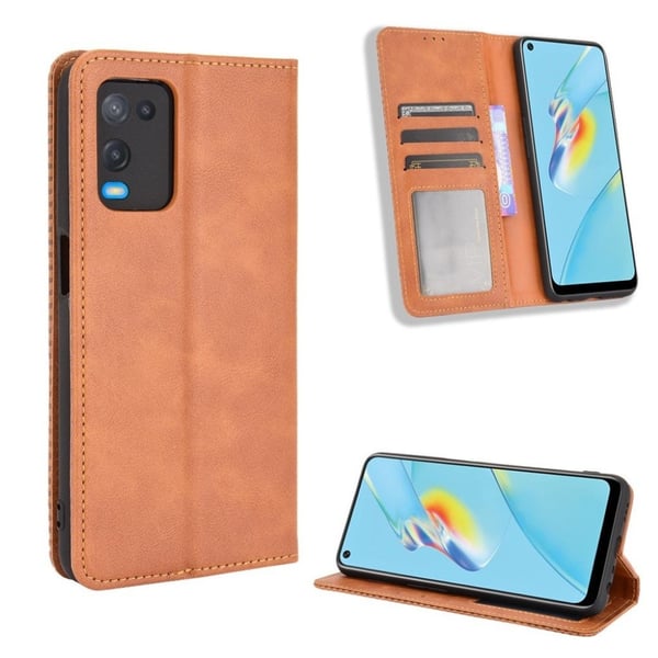 Bofink Vintage Oppo A54 lærveske - Brun