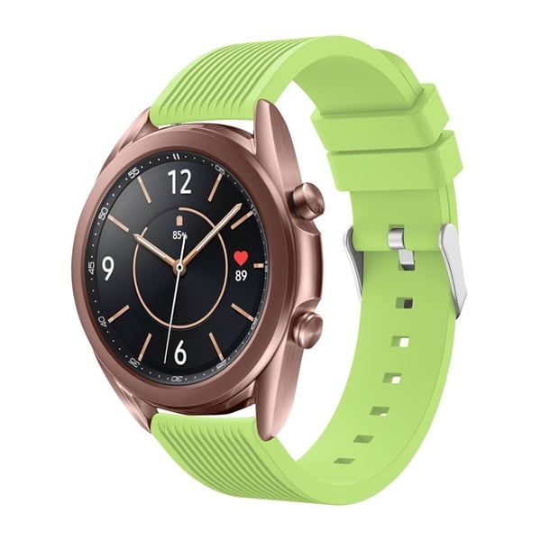 Samsung Galaxy Watch 3 (41 mm) nålestripeformet silikonarmbånd - Grønn