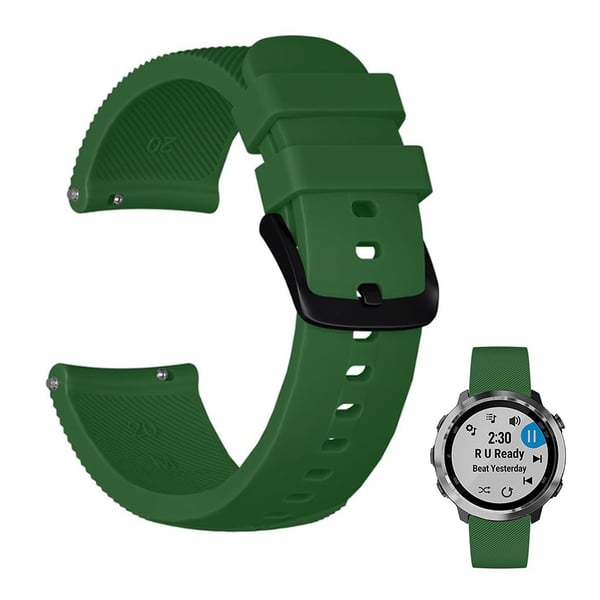 Garmin Vivomove Luxe / Vivomove 3 / Vivomove style / Venu twill silikone Urrem - Militærgrøn Garmin Vivomove Luxe / Vivomove 3 / Vivomove style / Venu twill silikone Urrem - Militærgrøn