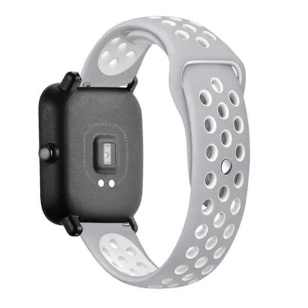 Amazfit Youth tofarvet silikone Urrem - Hvid