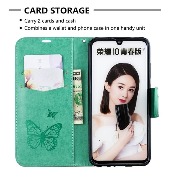 Butterfly Huawei P Smart 2019 veske - Grønn