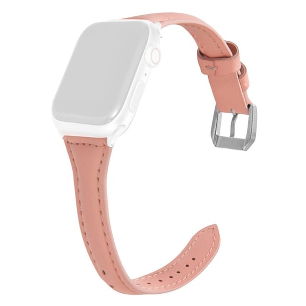 Apple Watch Series 6 / 5 44mm enkel lærklokkebånd - Rosa
