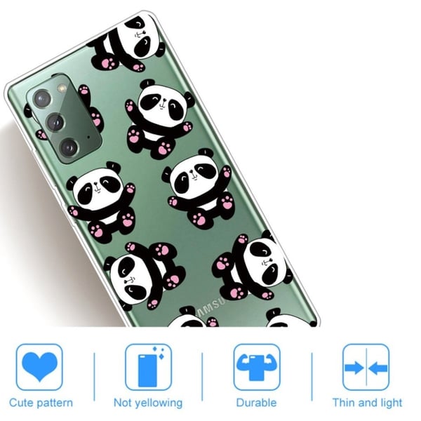 Deco Samsung Galaxy Note 20 Etui - Søt Panda