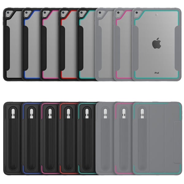 iPad Mini (2019) elegant trefoldig etui - Svart / Mørkeblå
