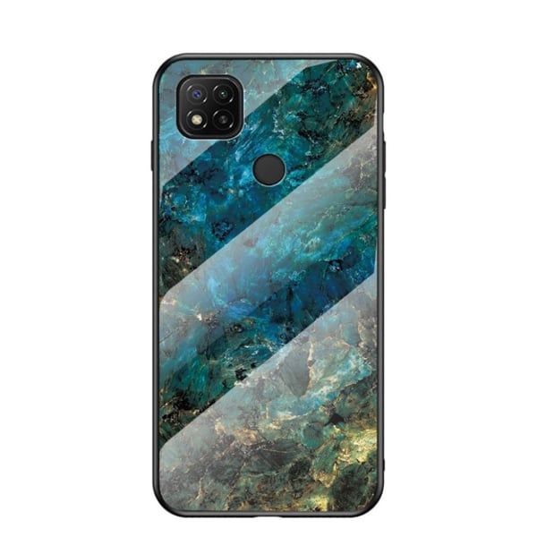 Fantasy Marble Xiaomi Redmi 9C Deksel - Smaragd Klinkekule