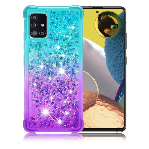 Princess Samsung Galaxy A51 5G Deksel - Cyan / Lilla Princess Samsung Galaxy A51 5G Deksel - Cyan / Lilla