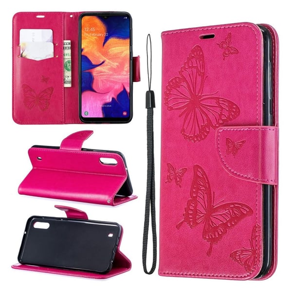 Butterfly Samsung Galaxy A10 veske - Rose