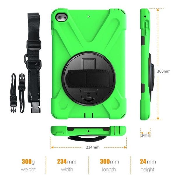 iPad Mini (2019) X-Shape Silikon Etui - Grønn