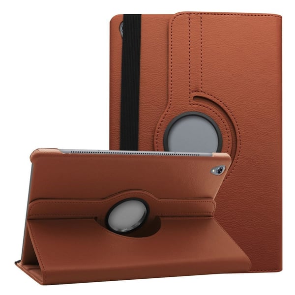 Huawei Mediapad M6 10.8 360 Graders Litchi Korn Læretui - Brun Huawei Mediapad M6 10.8 360 Graders Litchi Korn Læretui - Brun