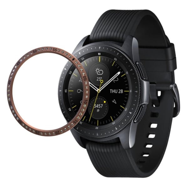 Samsung Galaxy Watch (46mm) Krystall Dekor Aluminiumslegering Ramme - Rose Gull Samsung Galaxy Watch (46mm) Krystall Dekor Aluminiumslegering Ramme - Rose Gull
