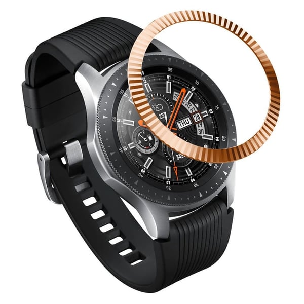 Samsung Galaxy Watch (46mm) rustfrit stål bezel - Rødguld