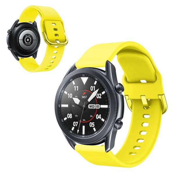 Samsung Galaxy Watch 3 (45 mm) enkelt silikonarmbånd - Gul
