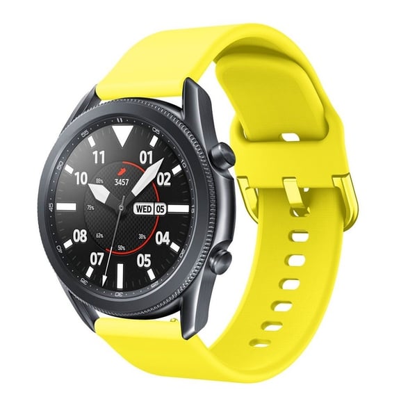 Samsung Galaxy Watch 3 (45 mm) enkelt silikonarmbånd - Gul