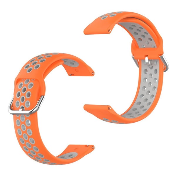 Samsung Galaxy Watch 3 (45 mm) tofarget klokkerem i silikon - Oransje / Grå