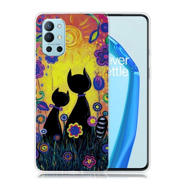 Deco OnePlus 9R Etui - Svart Katt