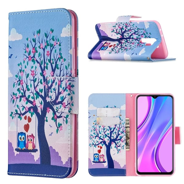 Wonderland Xiaomi Redmi 9 Flippetui - Tre og Ugler
