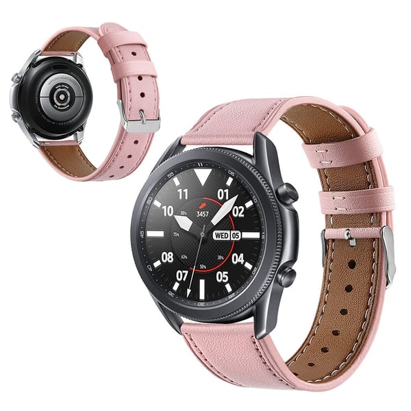 Urrem i ekte lær til Samsung Galaxy Watch 3 (41 mm) - Rosa