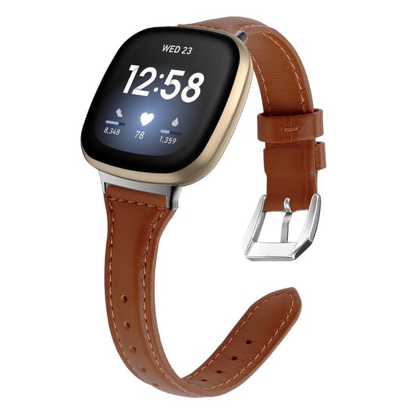 Fitbit Versa 3 T-Shape ægte læder rem - brun Fitbit Versa 3 T-Shape ægte læder rem - brun