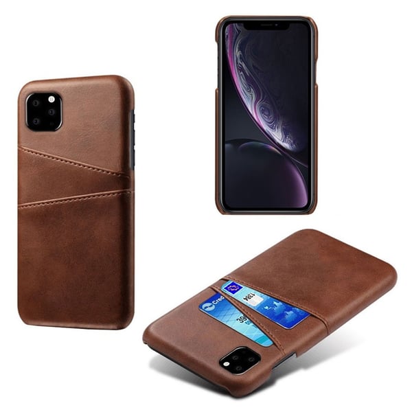 Dual Card iPhone 11 kuoret - Ruskea
