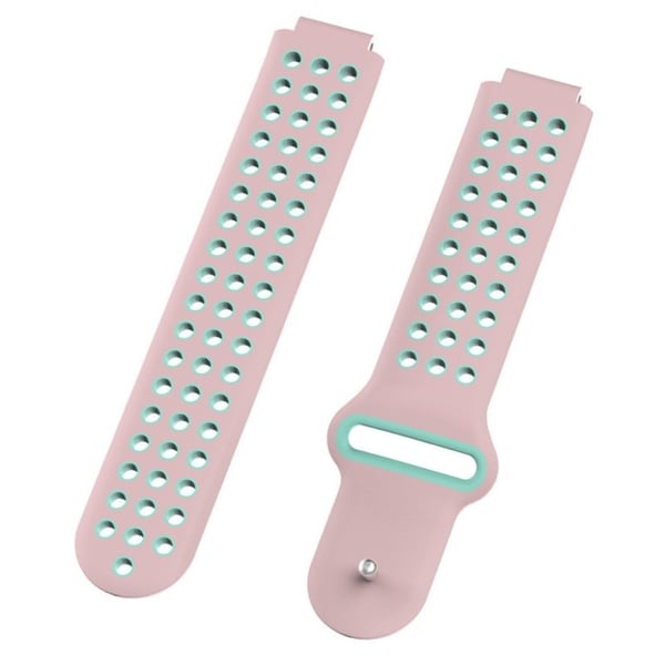 26mm Garmin Forerunner 735xt / 220/230/235/620/630 Dual-Color Silikon Klokkereim - Rosa / Grønn